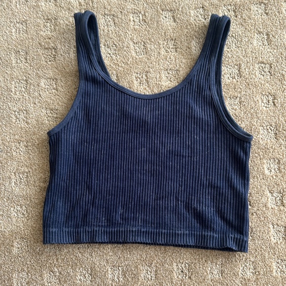 Navy XS crop tank top - Picture 2 of 2